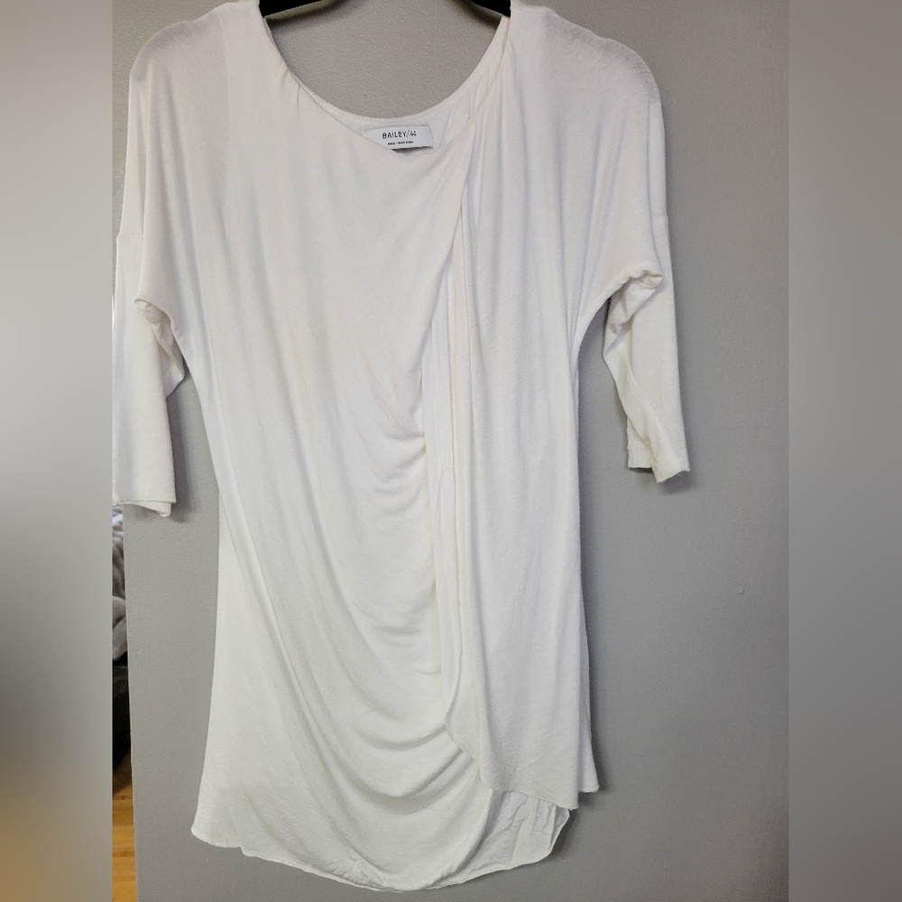 Bailey 44 White Drape Front Top